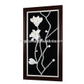 Único escudo feito Magnolia flor forma retrato de parede para decoração
